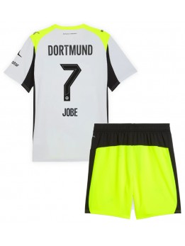 Borussia Dortmund Jobe Bellingham #7 Replika Borta Kläder Barn 2025-26 Kortärmad (+ byxor)